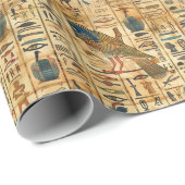 エジプトの象形文字の鳥パターン ラッピングペーパー (ロールコーナー)