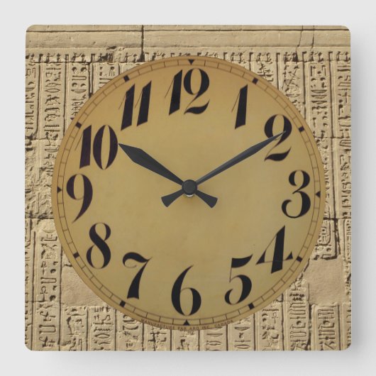 エジプトの象形文字アクリルの壁時計 スクエア壁時計 (正面)