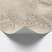 エジプトの象形文字アンティーク花ウォールセメント ラッピングペーパー (角)