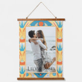 エジプトの象形文字カルトゥーチェであなたが大好き 吊り下げ型タペストリー (正面)