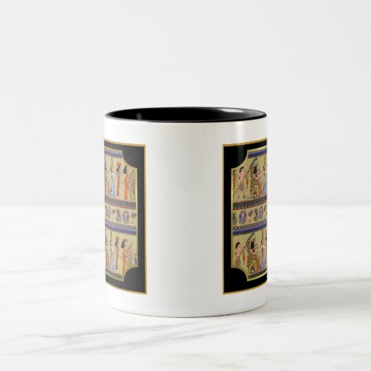 エジプトの象形文字シリーズIIアパレルギフト ツートーンマグカップ (中央)