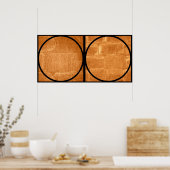 エジプトの象形文字ディプチチ ポスター (キッチン)