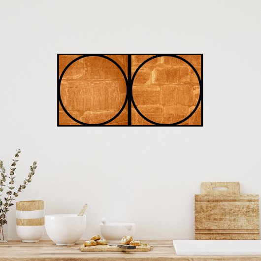 エジプトの象形文字ディプチチ ポスター (キッチン)