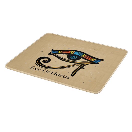 エジプトの象形文字パピルスのホロスの眼 カッティングボード (角)