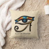 エジプトの象形文字パピルスのホロスの眼 クッション (ブランケット)