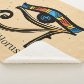 エジプトの象形文字パピルスのホロスの眼 シェルパブランケット (3/4)