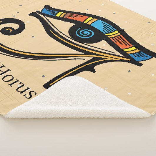 エジプトの象形文字パピルスのホロスの眼 シェルパブランケット (3/4)