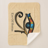 エジプトの象形文字パピルスのホロスの眼 シェルパブランケット (正面)