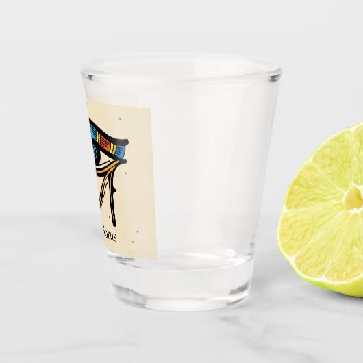 エジプトの象形文字パピルスのホロスの眼 ショットグラス (右)