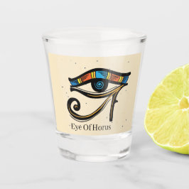 エジプトの象形文字パピルスのホロスの眼 ショットグラス