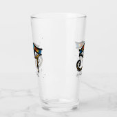 エジプトの象形文字パピルスのホロスの眼 タンブラーグラス (左)