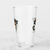 エジプトの象形文字パピルスのホロスの眼 タンブラーグラス (右)