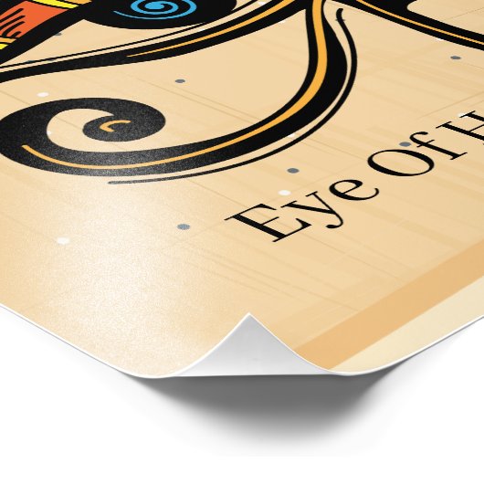 エジプトの象形文字パピルスのホロスの眼 フォトプリント (角)