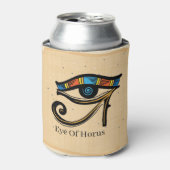 エジプトの象形文字パピルスのホロスの眼 缶クーラー (缶正面)