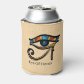 エジプトの象形文字パピルスのホロスの眼 缶クーラー (缶裏面)