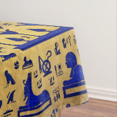 エジプトの象形文字ラピスラズリと金ゴールド テーブルクロス (インサイチュ)