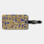 エジプトの象形文字ラピスラズリと金ゴールド ラゲッジタグ (裏面横)