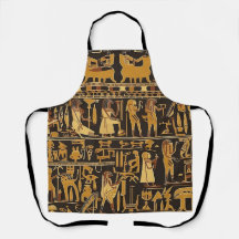 エジプトの象形文字金ゴールドと茶色