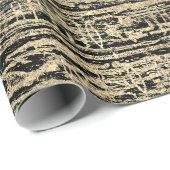 エジプトの象形文字金ゴールドフェイクフォキエ黒木 ラッピングペーパー (ロールコーナー)