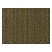 エジプトの象形文字金ゴールドブラックコットンダイニング テーブルクロス (正面(横))