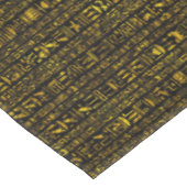 エジプトの象形文字金ゴールドブラックコットンダイニング テーブルクロス (アングル)