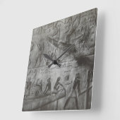 エジプトの象形文字 スクエア壁時計 (傾斜)