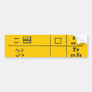 エジプトの象形文字 バンパーステッカー