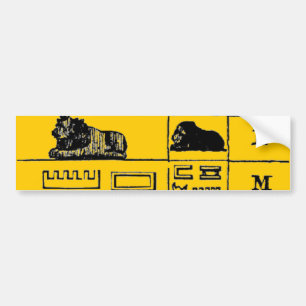 エジプトの象形文字 バンパーステッカー