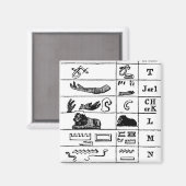 エジプトの象形文字 マグネット (正面/裏面)