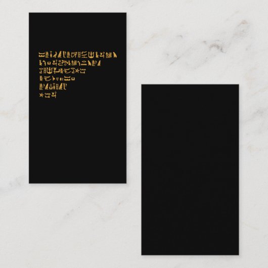 エジプトの象形文字 名刺 (正面/裏面)