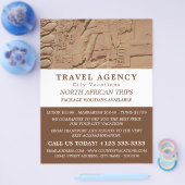 エジプトの象形文字、旅行社広告の チラシ (シングル)