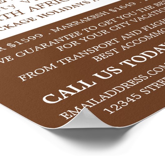 エジプトの象形文字、旅行社広告の ポスター (角)