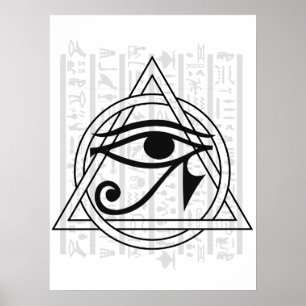 エジプトの象形文字 – Eye of Horus ポスター