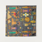 エジプトの象形記号パターンpharaoh タペストリー (正面(横))