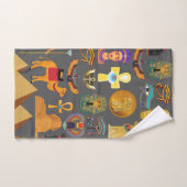 エジプトの象形記号パターンpharaoh ハンドタオル (ハンドタオル)