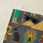 エジプトの象形記号パターンpharaoh ビーチタオル (インサイチュ)