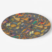 エジプトの象形記号パターンpharaoh ペーパープレート (アングル)