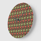 エジプトの赤い緑の黒い矢の柱時計 ラージ壁時計 (傾斜)