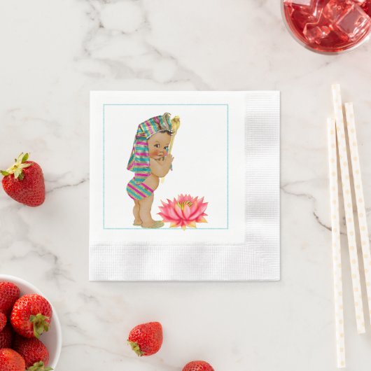 エジプトの赤ちゃんシャワーナプキンス紙ナプキン 縁ありカクテルナプキン (インサイチュ)