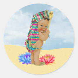 エジプトの赤ちゃんシャワーヴィンテージベビー ラウンドシール