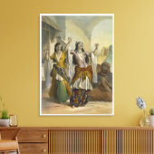 エジプトの踊り女子がRでガワジを演じる キャンバスプリント (インサイチュ (リビング))