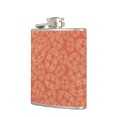 エジプトの部族のシールクリーム錆びた赤の民族 フラスク (左)