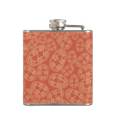 エジプトの部族のシールクリーム錆びた赤の民族 フラスク (裏面)