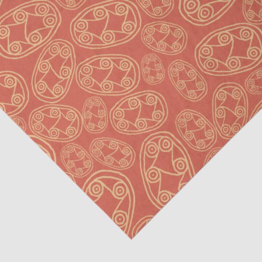 エジプトの部族のシールクリーム錆びた赤の民族 薄葉紙 (詳細)