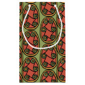 エジプトの部族のシールドオングリーンスモール抱き枕 スモールペーパーバッグ (裏面)