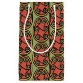 エジプトの部族のシールドオングリーンスモール抱き枕 スモールペーパーバッグ (正面)