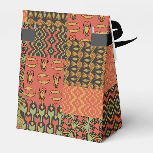 エジプトの部族のフェイクパッチワークのテントの好意ボックス フェイバーボックス (裏面サイド)