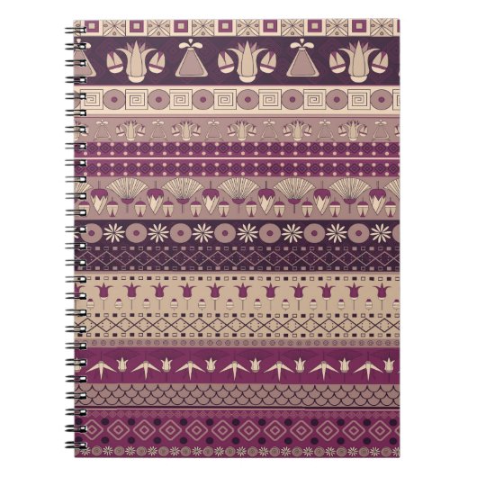 エジプトの部族：古代シームレス ノートブック (正面)