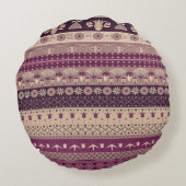 エジプトの部族:古代シームレス ラウンドクッション (裏面)