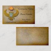 エジプトの金ゴールドのオオタマオシコガネ 名刺 (正面/裏面)